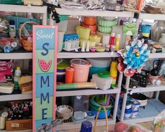Summer Decor sewing crafts vintage Tupperware and more