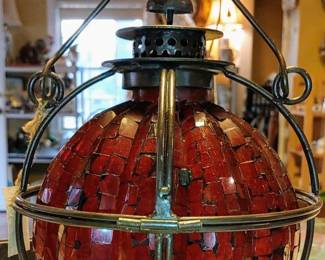 Red Mosaic Lantern very large