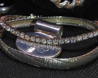 Sterling silver Italian handset CZ bracelet