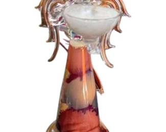 Russ Angel of Love glass Candle Votive Angel Semi Heart Wings