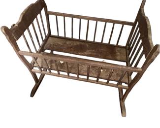 Victorian rocking cradle
