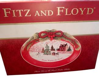 Several vintage large fits and Floyd platters in boxes