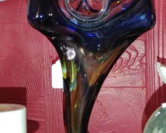 Vintage 1960s hand blown vase