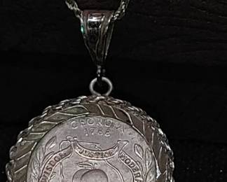 1999 Georgia quarter sterling silver bezel