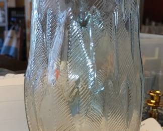 Vintage florist vase leaf pattern
