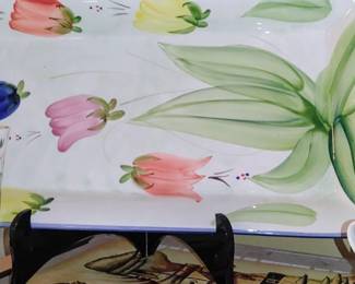Large beautiful rectangular platter made in Italy