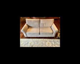 UPHOLSTERED SOFA, 38 HIGH BY 83 WIDE BY 39 DEEP