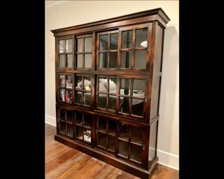 BOOKCASE, 20TH CENTURY, 86 HIGH BY 77 WIDE BY 16 DEEP