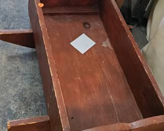 WOODEN DOLL CRADLE
