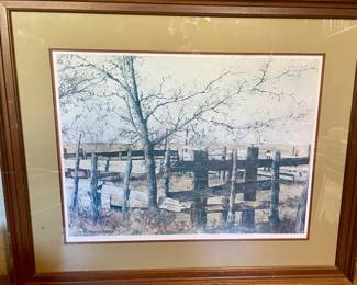 Travers Green, Fort Worth artist lithograph