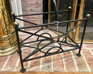 Jacques Adnet vintage wrought iron magazine rack