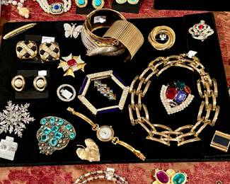 Fantastic vintage jewelry including the Eisenberg fur clip bottom left.