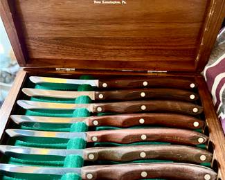 Vintage Cutco Knife set. You can send into Cutco and they will sharpen.