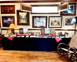 Library #1! Full of books! Western wall, Texana, Texas Rangers, Elmer Kelton, G. Harvey, Russell, etc.