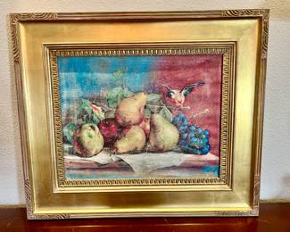 Modern boutique still life on canvas.