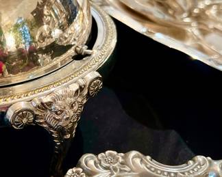 Details! Lions head on the rolling cover butter dish.