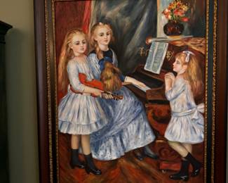 Oil on canvas “The daughters of Catulle Mendes” by 