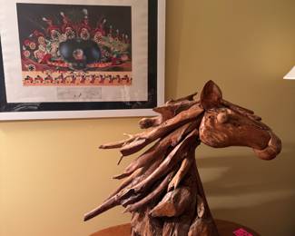 Teak Horse Head
