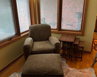 Custom chair and ottoman 