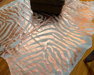 Faux Zebra Rug 
