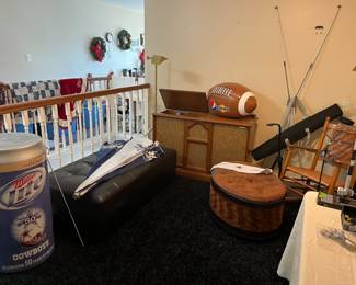 Man cave etc. 50th Anniversary Grill. and 50th Anniversary patio umbrella