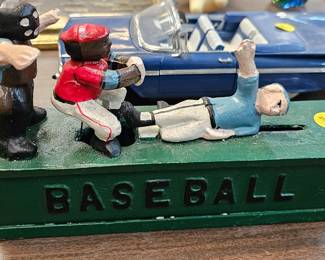 CAST IRON BASEBALL BANK