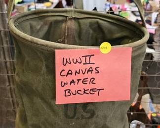 WWII CANVAS WATER BUCKET
