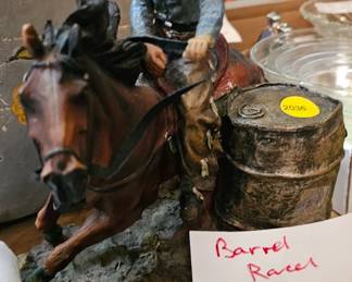 BARREL RACER FIGURINE