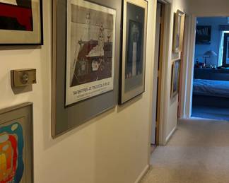 Gallery walls filled with contemporary art and prints