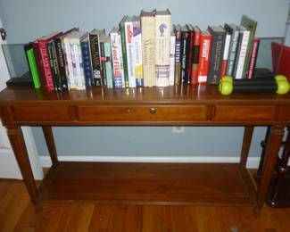 foyer/sofa table & some books