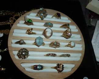 close-up of rings
