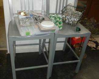 Neat retro aluminum high chairs