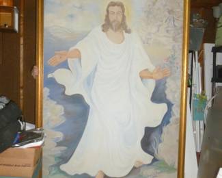Huge original oil painting. 100" by 62"