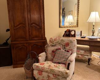 custom arm chair and ottoman