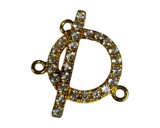 22kt Yellow Gold Stationary White Topaz Pendant