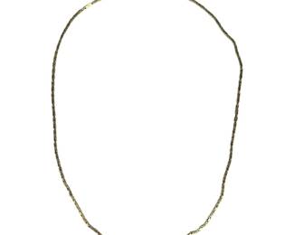 14kt Yellow Gold 22pt5in Square Byzantine Chain