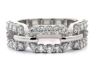 NEW! 1.03 Carat Diamond Pavé Chain Link Ring