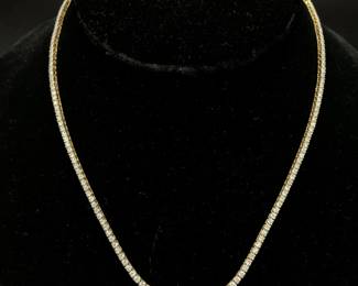 NEW! 5 Carat Diamond Tennis Chain Necklace in 14k Yellow Gold