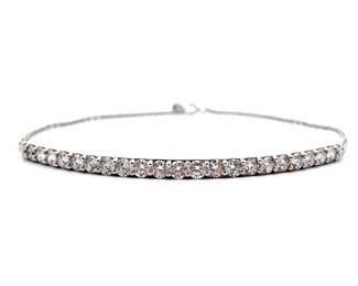 NEW! 2 Carat Diamond Half-and-Half Tennis Bracelet in 14k White Gold