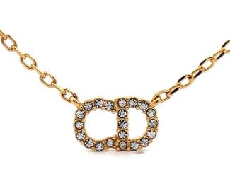 Christian Dior CD Logo Pendant Necklace
