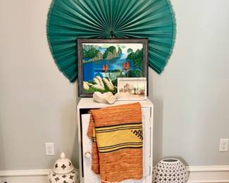 White carved wood nightstand