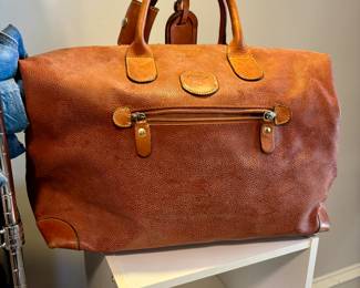 Italian leather duffle bag