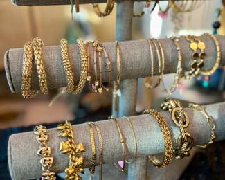 Gold tone bracelets