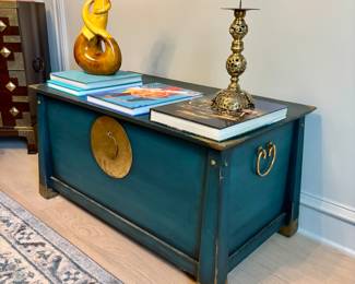 Teal & Gold Accent Chest
