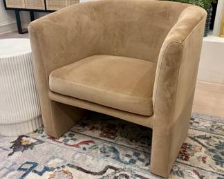 Barrel Accent Chair - light brown