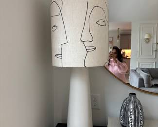 Printed face lamp w/ cone base