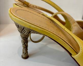 Casadei yellow slingbacks