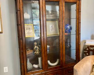 Vintage Wood China Cabinet
