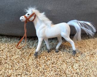Flocked toy horse