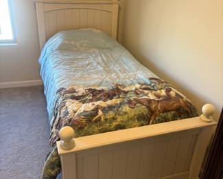 Twin bed and mattress 